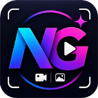 NGStudio Photo & Video Editor app icon with colorful NG logo and photo and video editing symbols
